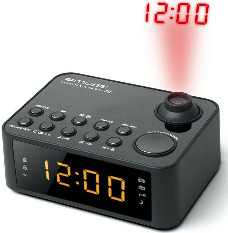 Muse - M-178P - Digitale Wekkerradio - Zwart - Compact - Projectie