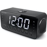 Muse M-192 CR Wekkerradio - Houten Uitvoering - Jumbo Display - USB-Laadfunctie