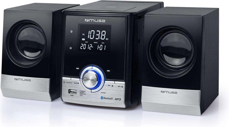 Muse - M-38BT - Micro-audiosysteem - Zwart - CD/MP3, USB, Bluetooth