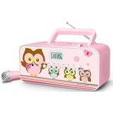 Muse M-29KP - Draagbare Radio/CD-/MP3-speler met Microfoo - Roze