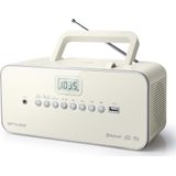 Muse M-30BTN - Draagbare radio/CD-speler met USB en bluetooth, crème