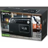 Muse - M-152RC - Draagbare Radio/Cassette Recorder - Zwart - Inclusief AUX-In