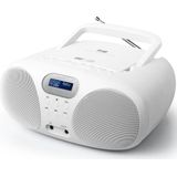 Muse MD-208DBW - Boombox met DAB+/FM-radio en CD-speler, wit