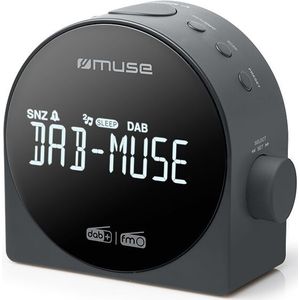 Schwarzes doppelweckerradio Muse m185cdb