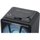 Muse DJ Party Box Bluetooth-luidspreker, cd-speler (M-1820 DJ), stereokoppeling, kleurveranderende lichten, draagbaar, ingebouwde batterijen, 150 W