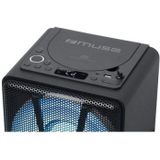 Muse M-1918DJ DJ Party Box, Bluetooth Speaker, CD-speler (M-1820 DJ) Stereo koppeling, Kleur veranderende lichten, Draagbaar, ingebouwde batterijen, 150 watt,MEDIUM,DonkerGrijs