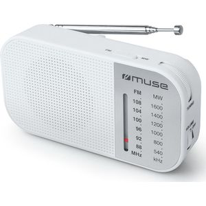 Muse - M-025 - Transistor Radio - Wit - Analoog - AM/FM