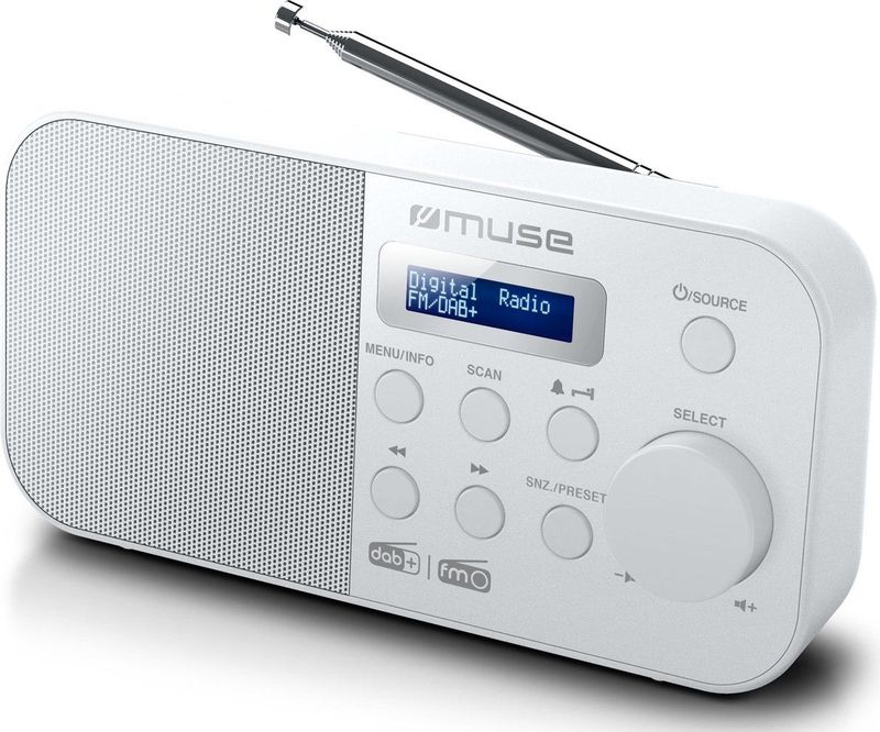Muse - M-109DBW - Digitale DAB+ / FM Radio - Wit - Compact