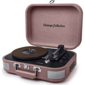 Muse MT-201BTP - Bluetooth Kofferplatenspeler - Roze - Met Encoding-Functie