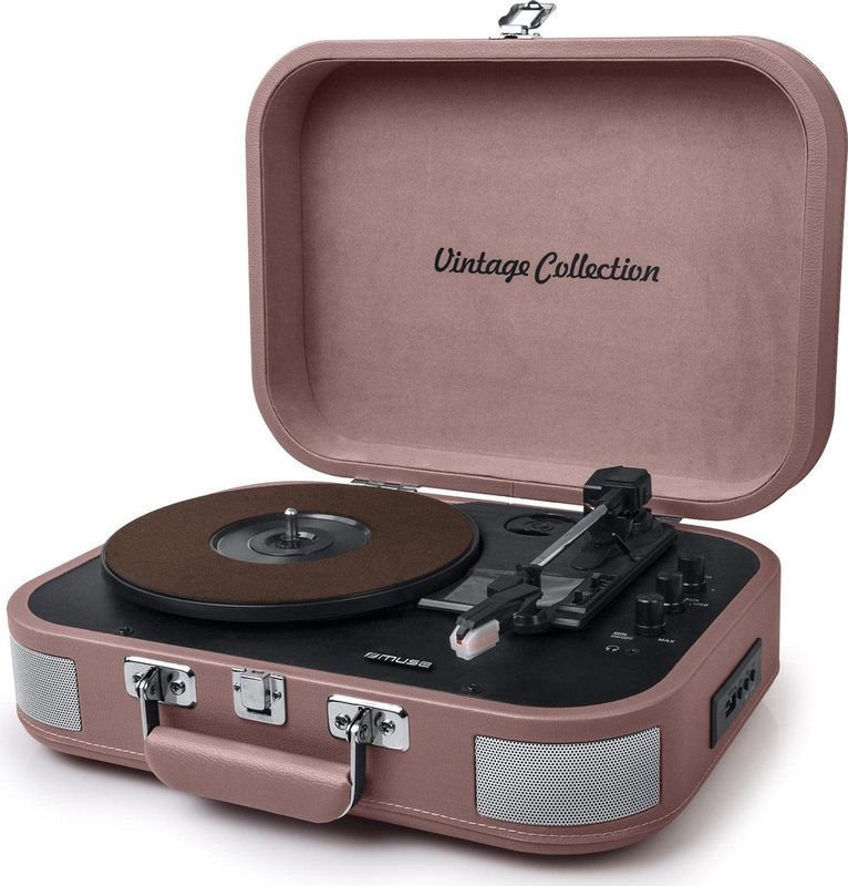 Muse MT-201BTP - Bluetooth Kofferplatenspeler - Roze - Met Encoding-Functie