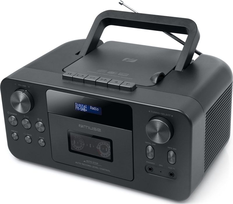 Muse M-182DB - Draagbare Bluetooth Speler - Zwart - Retro Design