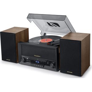 Muse MT-120MB - Muziekcenter - Zwart - Hout - Met Platenspeler en Bluetooth