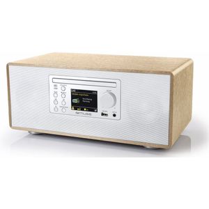 Muse M-695DBTW - Micro-audiosysteem met DAB+/FM-radio, bluetooth, CD en USB, wit