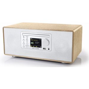 Micro System, CD-speler, DAB FM PLL radio, Bluetooth, MUSE - (M-695 DBT) LCD-display, NFC-auto-pairing-functie, 60 watt, wit