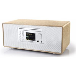 Muse - M-695DBTW - Radio - Wit/Bruin - DAB+, FM, Bluetooth, CD-speler, TFT-LCD-display