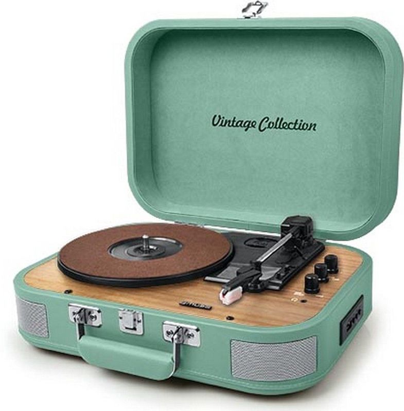 Muse MT-201WG - Bluetooth Kofferplatenspeler - Mintgroen - Compact