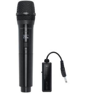 Muse MC30WI Inhalambrische microfoon met wit led-display, overdracht 2,4 g, oplaadbare batterij op microfoon en ontvanger