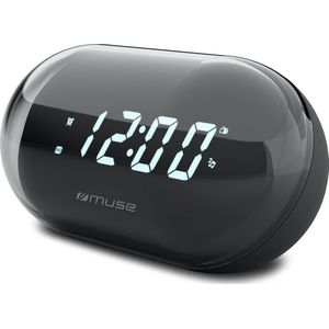 Muse - M-15 GL - Wekkerradio - Wit - Met FM Radio en Dubbel Alarm
