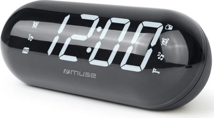 Muse - M-19 Wekkerradio - Zwart - LED-display - Dubbel Alarm