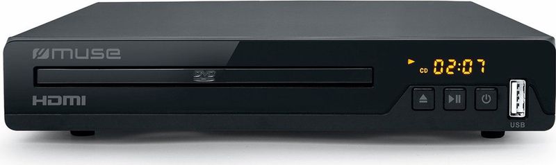 Muse M-55 DV Full HD DVD-Player, kompatibel mit DVD+R/RW, CD, CD-R/RW, MP3-, JPEG- und Xvid-Wiedergabe, LED Display, HDMI & USB-Anschluss, Fernbedienung inklusive