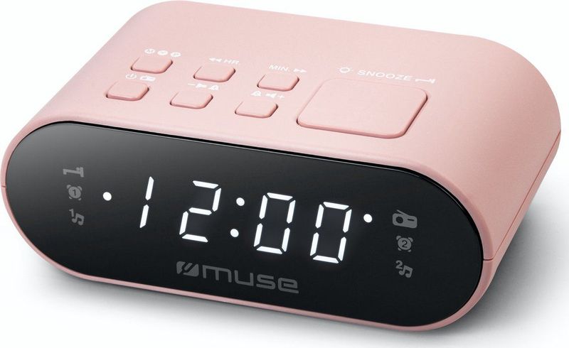 Muse M-10 Wekkerradio - Roze - Digitale Smartfuncties