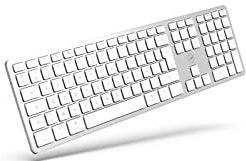 Mobility Lab ML300900, Frans draadloos AZERTY-toetsenbord voor Mac - wit en zilver