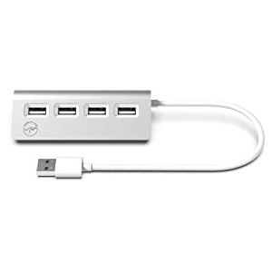 Mobility Lab ML301181 USB-hub, aluminium, 4 poorten, 2.0, voor Mac en Apple