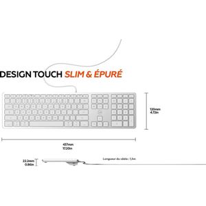 Toetsenbord voor MAC - Mobility Lab - ML302966 design keyboard - USB - PLUG & PLAY