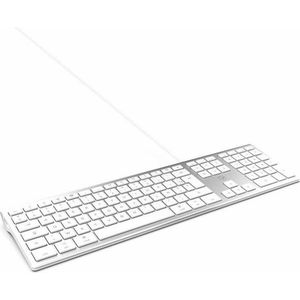 Mobility Lab ML304304 USB Toetsenbord Frans, AZERTY Zilver USB hub (FR), Toetsenbord, Zilver