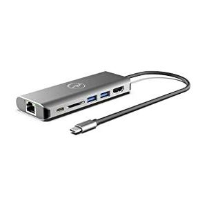 MOBILITY LAB USB8014 Mini Dock USB-C 6 poorten snelle gegevensoverdracht SD-kaartlezer HDMI-aansluiting ideaal voor je Mac