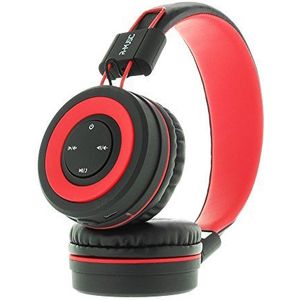 R MUSIC-RM310725 hoofdtelefoon POP draadloos - rijk geluid - bereik 10 m - geïntegreerde microfoon - opvouwbaar - kleur rood - looptijd: 9 uur