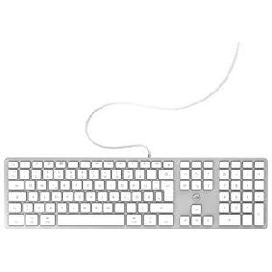 Mobility Lab Duits QWERTZ bedraad toetsenbord ideaal voor Mac, wit/zilver, ML311142