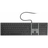Mobility Lab - PC-toetsenbord, ultradun, bekabeld, grijs - USB-aansluiting, Frans AZERTY-toetsenbord