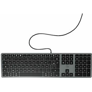 Mobility Lab ML311487 Frans AZERTY-toetsenbord, bedraad, voor Mac - grijs (Space Grey) en zwart