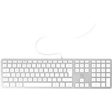 Mobility Lab Engels QWERTY-toetsenbord voor Mac – wit en zilver