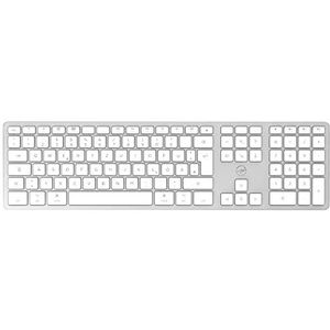 Mobility Lab ML311869 draadloos toetsenbord met de Duitse QWERTZ toetsenbordindeling voor Mac – wit/zilver