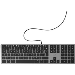 Mobility Lab Engels QWERTY-toetsenbord met kabel voor Mac - spacegrijs en zwart