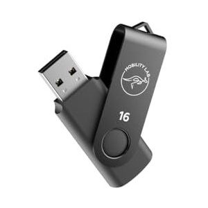 Mobility Lab USB-stick, 16 GB, zwart, USB 2.0, metalen afwerking, voor Windows en MacOS