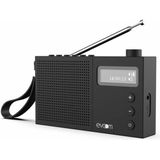 EVOOM - EGY - Wekkerradio - Zwart - FM en DAB+ - 2 Alarmen - Batterij/USB