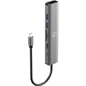 Mobility Lab – 7-in-1 USB-C adapter hub 100W – HDMI-poort, 1 USB-C-poort, 2 USB 3.0-poorten, ethernet, SD-kaartlezer en micro SD – snelle gegevensoverdracht en HDMI 4K – voor macOS en Windows