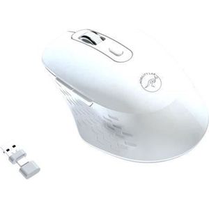 Mobility Lab - Omega - Draadloze Bluetooth-Muis - Wit - Ergonomisch, USB en USB-C ontvanger