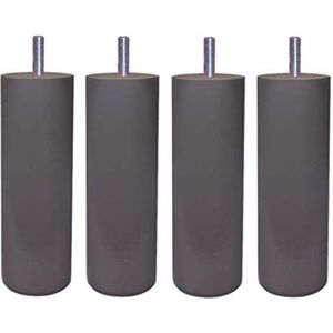 Margot Chamäleon cilinderset met 4 poten voor lattenbodem hout 7 x 7 x 23 cm, hout, grijs - taupe, 7 x 7 x 23 cm