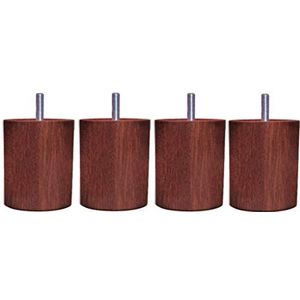 Margot – Chamäleon cilinderset met 4 poten voor lattenbodem 7 x 7 x 9,3 cm, hout, mahonie, 7 x 7 x 9,3 cm