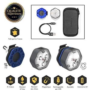 Lightoo Autoinspectielamp, LED, krachtige accu, oplaadbaar, USB, verstelbaar - 360 °, licht, waterdicht, schokbestendig, magnetisch, 4 lichtmodi