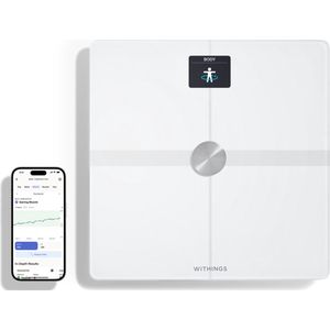 Withings Body Smart, Electronic personal scale, 200 kg, 50 g, White, 5 kg, kg, lb