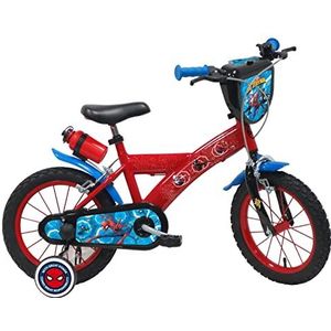 Vélo ATLAS Kinderfiets voor jongens, 35,6 cm, Spiderman/Marvel, rood, 14 inch