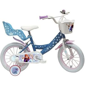 Vélo ATLAS 14 inch meisjesfiets, ijskoningin, vorst, blauw en wit