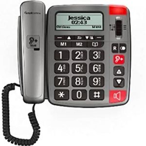 Amplicomms Powertel 196 senioren telefoon voor de vaste lijn | grote toetsen | gehoorapparaat compatibel