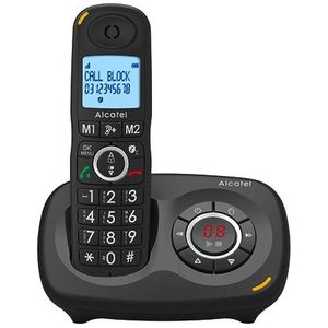ALCATEL XL 595 B Voice Black met antwoordapparaat, telefoon voor senioren met het blokkeren van ongewenste oproepen