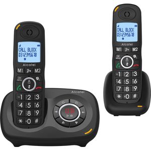 Alcatel XL595 Duoset Dect draadloze telefoon met antwoordapparaat met grote toetsen en grote display